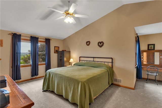 108 Birchwood Way, Penn Twp Wml, PA 15642 - bedroom with vaulted ceiling, carpet flooring, and ceiling fan