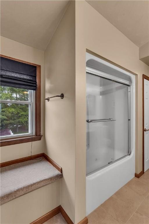 108 Birchwood Way, Penn Twp Wml, PA 15642 - bathroom with combined bath / shower with glass door and tile patterned floors