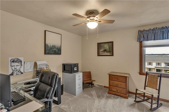 108 Birchwood Way, Penn Twp Wml, PA 15642 - carpeted office featuring ceiling fan and baseboards