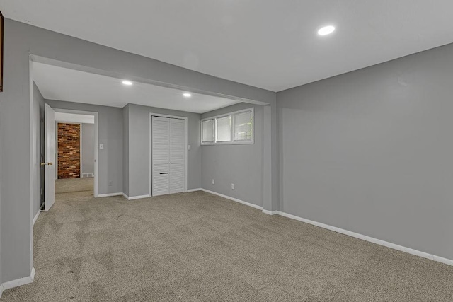 39 Mcgovern Blvd, Moon/Crescent Twp, PA 15046 - basement with light colored carpet and recessed lighting