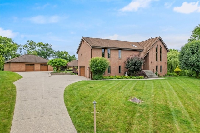 240 Rte 88, Monongahela, PA 15063 - view of front of property with a front yard, concrete driveway, and stucco siding