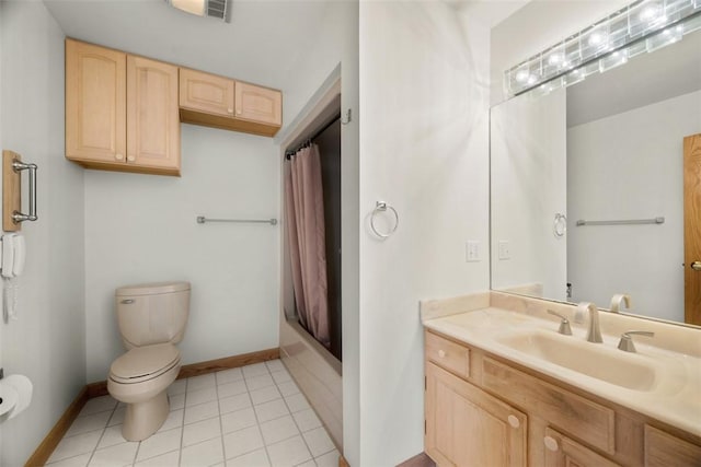 240 Rte 88, Monongahela, PA 15063 - bathroom featuring vanity, shower / bath combination with curtain, and tile patterned floors
