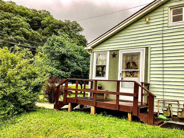 5569 Bull Creek Rd, Fawn Twp, PA 15084 - view of wooden terrace