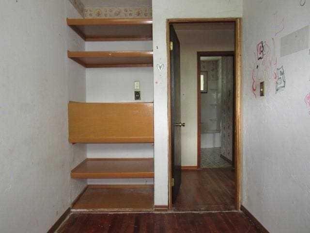 129 Windsor Dr, Penn Hills, PA 15235 - hall featuring wood finished floors and baseboards