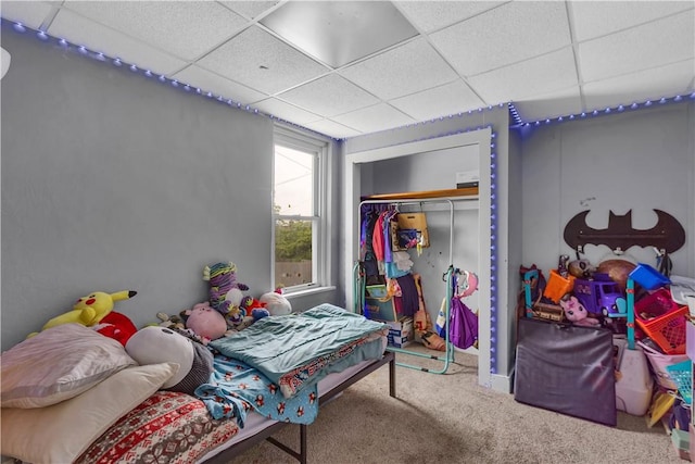 1505 Raymond Ave, Latrobe, PA 15650 - bedroom featuring a drop ceiling, carpet, and a closet