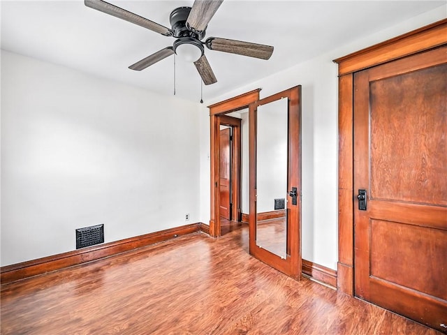 385 Spruce Ave, Sharon, PA 16146 - unfurnished bedroom with wood finished floors and ceiling fan