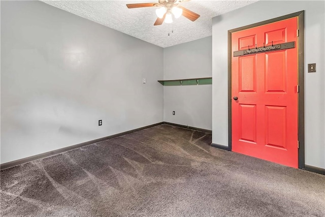2228 Dinnerbell Five Forks Rd, Wharton Twp, PA 15437 - unfurnished room with carpet floors, a ceiling fan, and a textured ceiling