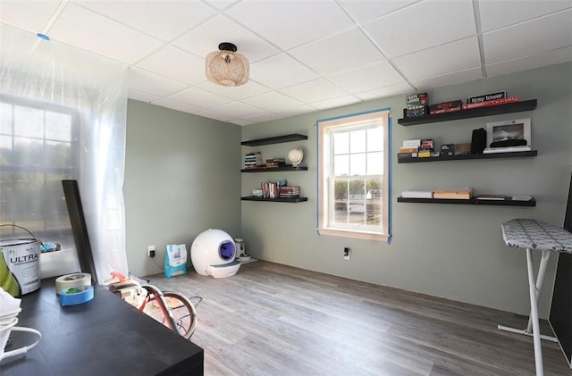 407 1st St, South Union Twp, PA 15401 - office space with a paneled ceiling and wood finished floors