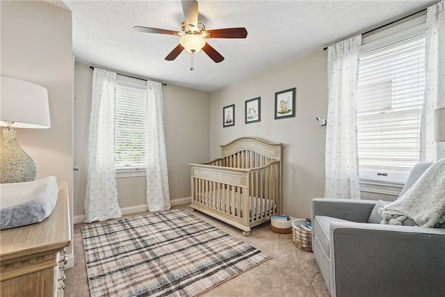 3236 Beacon Hill Ave, Dormont, PA 15216 - carpeted bedroom with a crib and ceiling fan