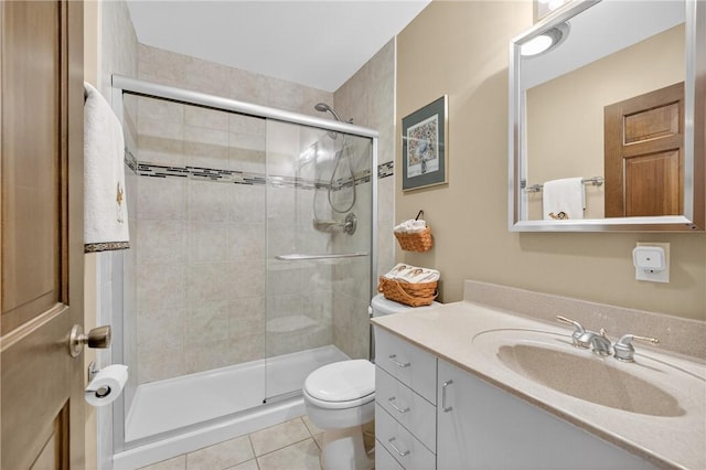 117 Scarborough Ln, Peters Twp, PA 15317 - full bathroom featuring vanity, a stall shower, and tile patterned flooring