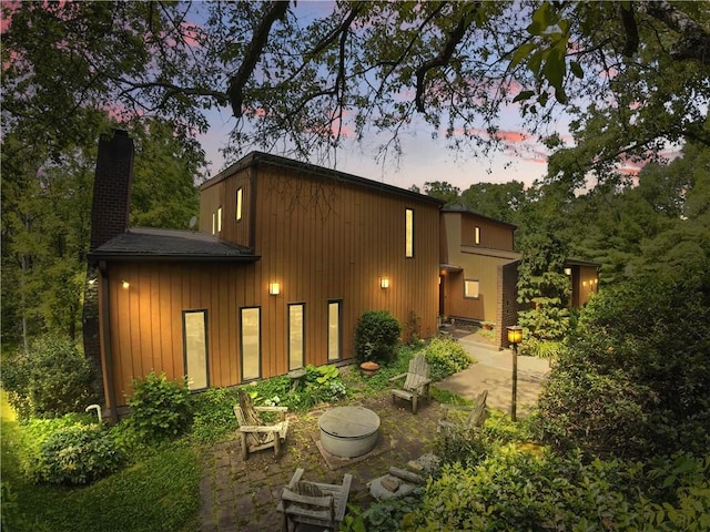 117 Scarborough Ln, Peters Twp, PA 15317 - rear view of property with a chimney and a patio