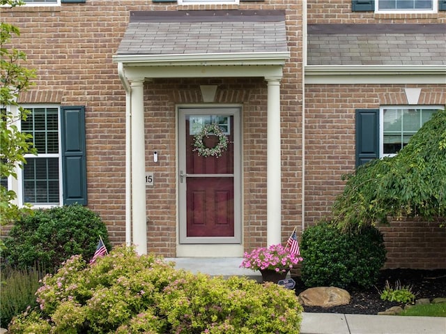 4015 Bentwood Dr, North Strabane, PA 15317 - property entrance featuring brick siding and roof with shingles