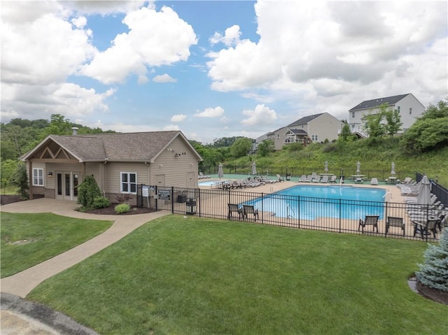 4015 Bentwood Dr, North Strabane, PA 15317 - community pool with a patio and french doors