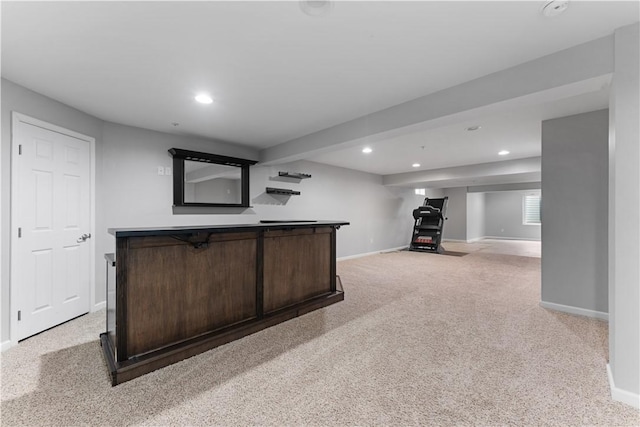 4015 Bentwood Dr, North Strabane, PA 15317 - indoor dry bar with recessed lighting and light colored carpet