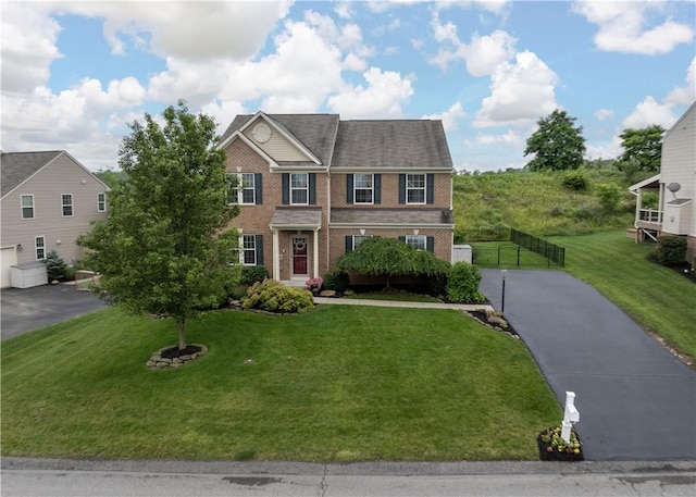 4015 Bentwood Dr, North Strabane, PA 15317 - view of front of property featuring brick siding, driveway, and a gate