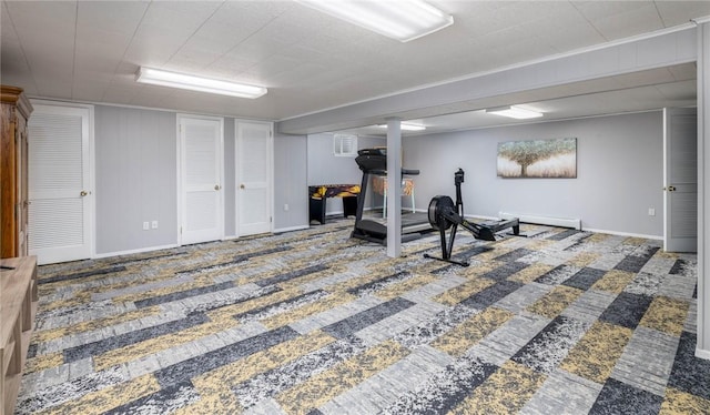 537 Center Church Rd, Peters Twp, PA 15317 - exercise area with carpet floors
