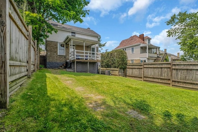 2125 Vodeli St, Beechview, PA 15216 - fenced backyard featuring a deck and stairs