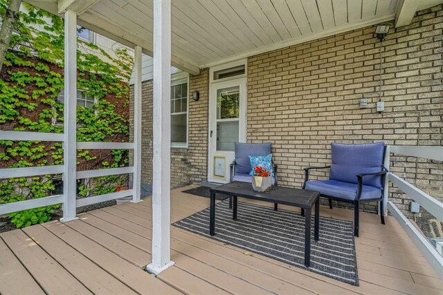 2125 Vodeli St, Beechview, PA 15216 - wooden terrace featuring an outdoor hangout area