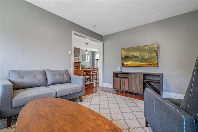 2125 Vodeli St, Beechview, PA 15216 - living room with wood finished floors and baseboards