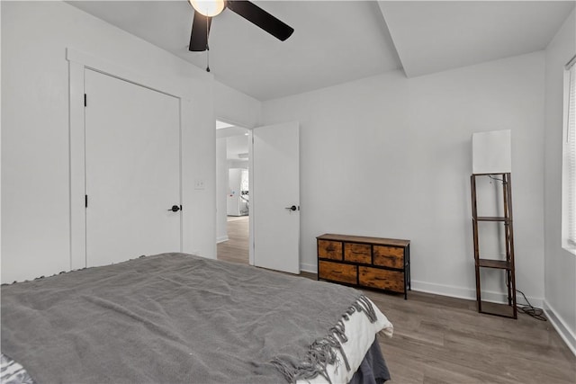 2513 Grove Rd, South Park, PA 15129 - bedroom featuring wood finished floors and a ceiling fan