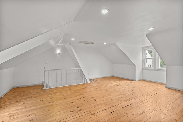 841 Stanton Ave, Millvale, PA 15209 - bonus room with light wood-style floors, lofted ceiling, and recessed lighting