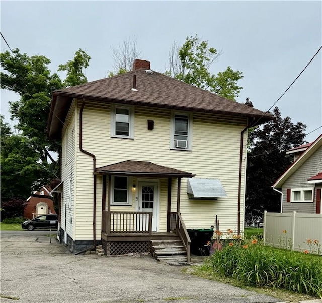 91 Wick Ave, Hermitage, PA 16148 - view of front facade with a chimney and a shingled roof