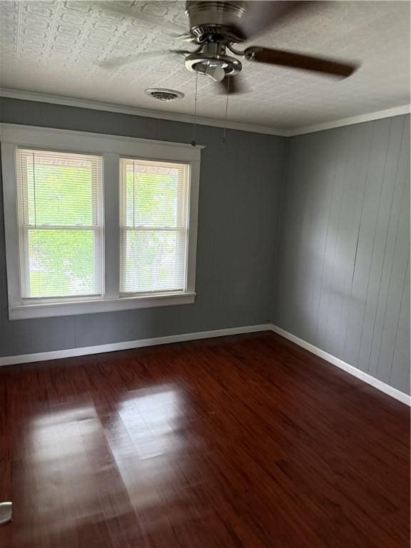 91 Wick Ave, Hermitage, PA 16148 - empty room featuring ceiling fan, wood finished floors, and crown molding