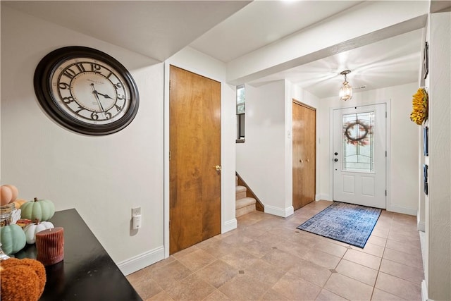 524 Sandy Hill Rd, Manor, PA 15642 - entryway featuring stairway and baseboards