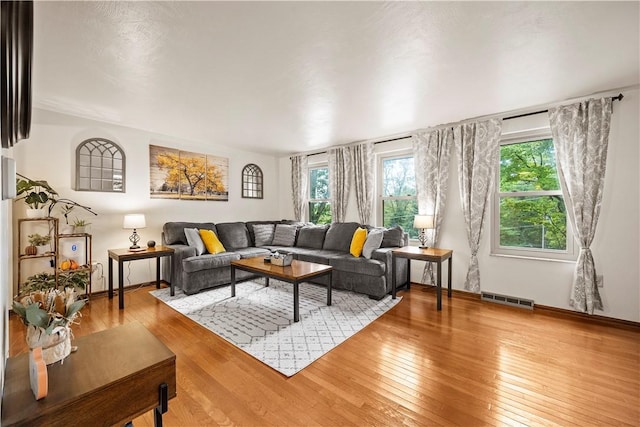 524 Sandy Hill Rd, Manor, PA 15642 - living area with hardwood / wood-style flooring and baseboards