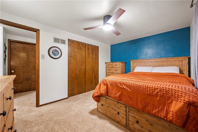 524 Sandy Hill Rd, Manor, PA 15642 - carpeted bedroom with a closet and a ceiling fan