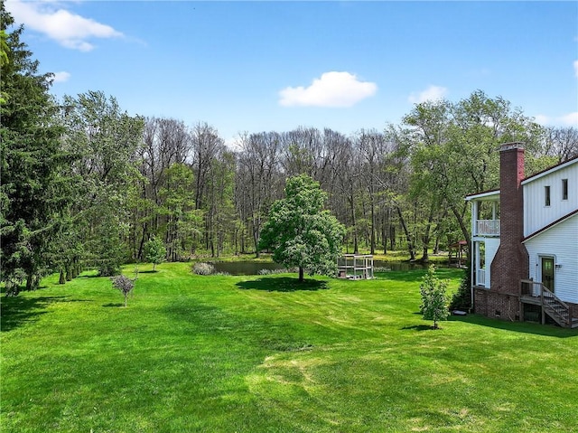 260 Stouffer Hill Rd, Somerset Twp, PA 15541 - view of grassy yard featuring a balcony