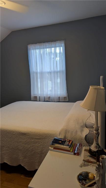 218 Bascom, Observatory Hill, PA 15214 - bedroom with wood finished floors and lofted ceiling