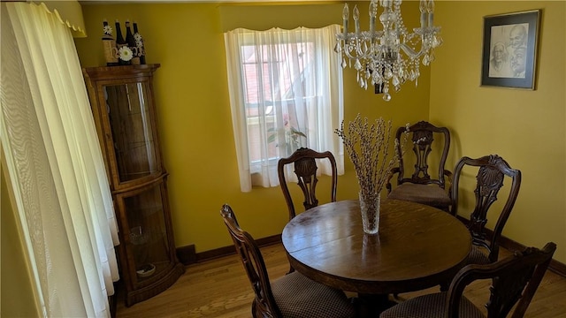 218 Bascom, Observatory Hill, PA 15214 - dining space featuring a chandelier and wood finished floors