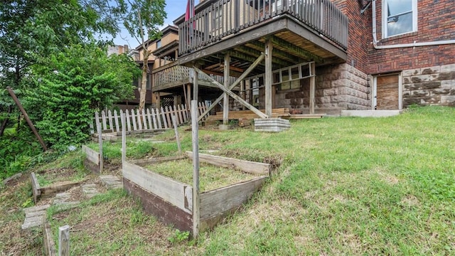 22 Beltzhoover Ave, Allentown, PA 15210 - back of house featuring brick siding and a deck