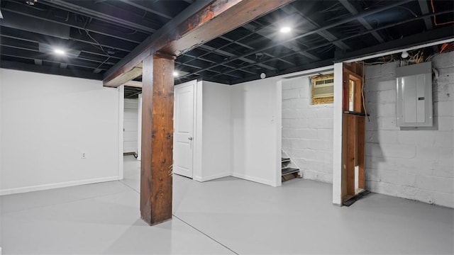 22 Beltzhoover Ave, Allentown, PA 15210 - finished basement with electric panel and stairs