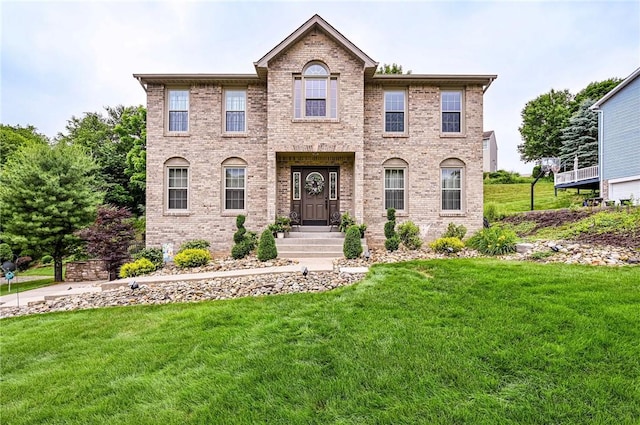4025 Holiday Park Dr, Murrysville, PA 15668 - view of front of property featuring a front yard and brick siding