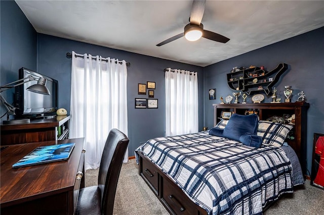 4025 Holiday Park Dr, Murrysville, PA 15668 - carpeted bedroom with a ceiling fan