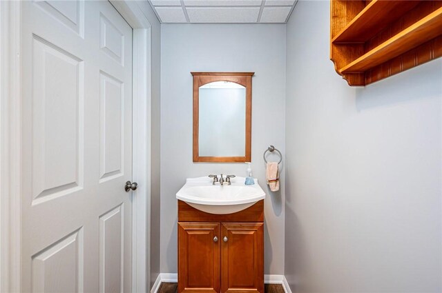 4025 Holiday Park Dr, Murrysville, PA 15668 - bathroom featuring vanity and a drop ceiling