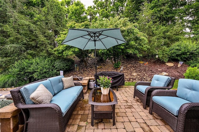4025 Holiday Park Dr, Murrysville, PA 15668 - view of patio / terrace with outdoor lounge area and grilling area
