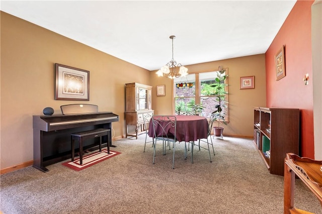 2507 Sarah Ct, Murrysville, PA 15668 - dining room featuring a chandelier and carpet floors