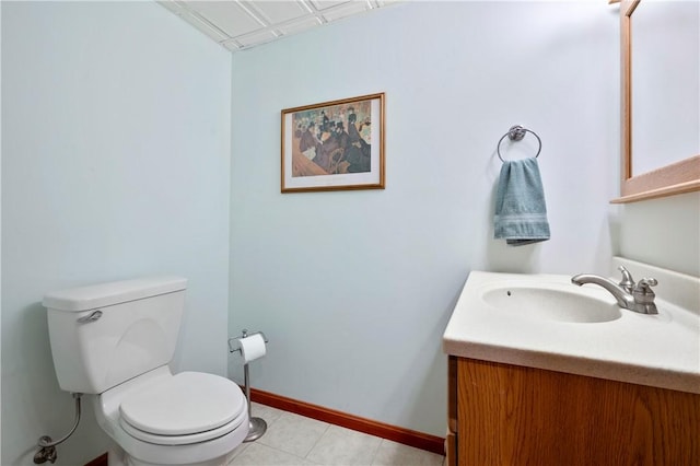 2507 Sarah Ct, Murrysville, PA 15668 - half bathroom featuring vanity and tile patterned flooring