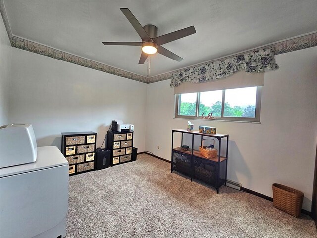 15 Pineview Ests, Sewickley Twp, PA 15089 - sitting room featuring ceiling fan and carpet floors
