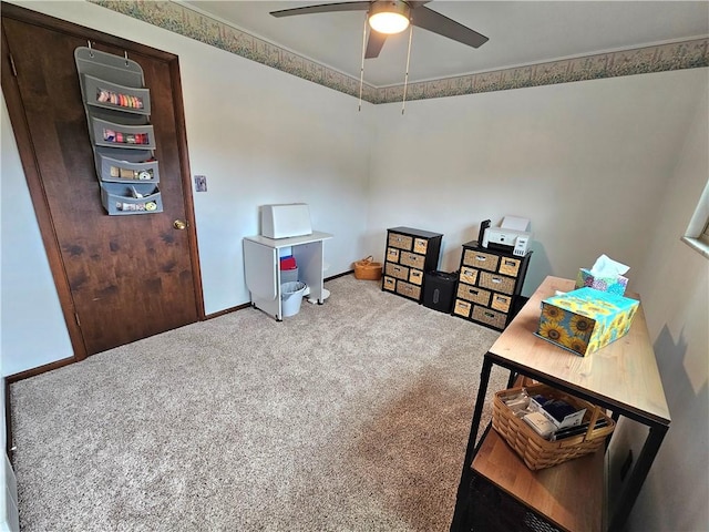 15 Pineview Ests, Sewickley Twp, PA 15089 - living area with ceiling fan and carpet floors