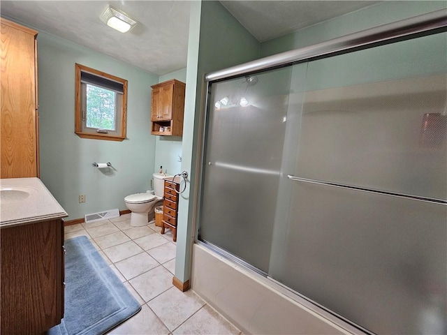 15 Pineview Ests, Sewickley Twp, PA 15089 - full bathroom with vanity, tile patterned flooring, and shower / bath combination with glass door