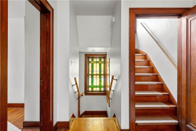 1223 Ingham St, Marshall Shadeland, PA 15212 - stairs with wood finished floors and baseboards