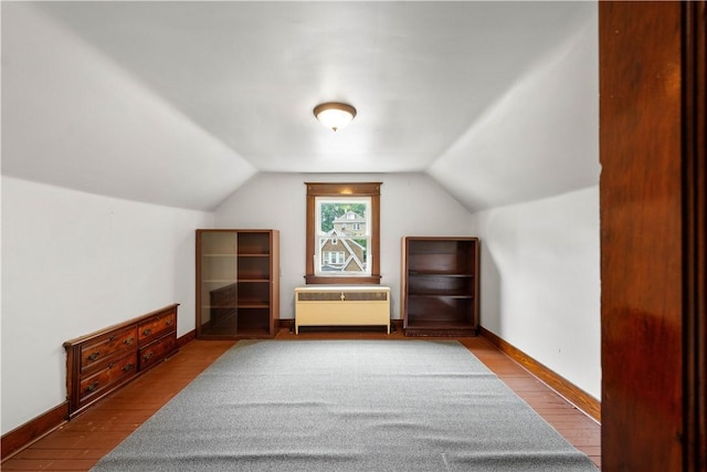 1223 Ingham St, Marshall Shadeland, PA 15212 - additional living space with radiator, lofted ceiling, and wood finished floors