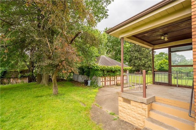 1223 Ingham St, Marshall Shadeland, PA 15212 - view of yard featuring a ceiling fan
