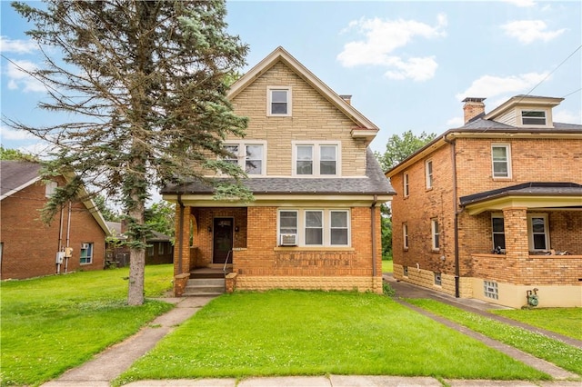 1223 Ingham St, Marshall Shadeland, PA 15212 - view of front of house featuring brick siding and a front yard