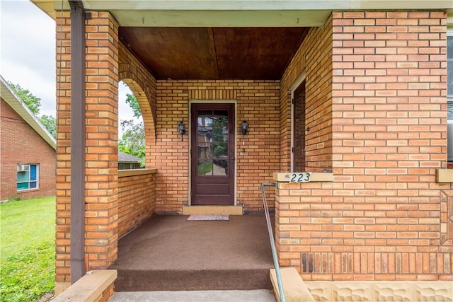 1223 Ingham St, Marshall Shadeland, PA 15212 - view of exterior entry with brick siding and covered porch