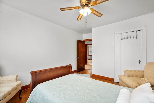 1223 Ingham St, Marshall Shadeland, PA 15212 - bedroom featuring wood finished floors, ceiling fan, and a closet